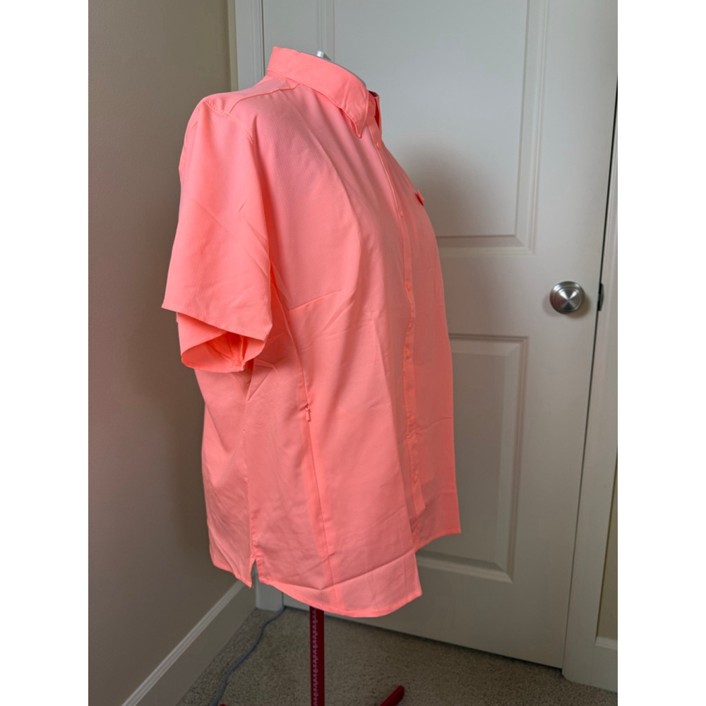 Women's Columbia Tamiami II SS Shirt Orange Size 2X - Picture 6 of 7